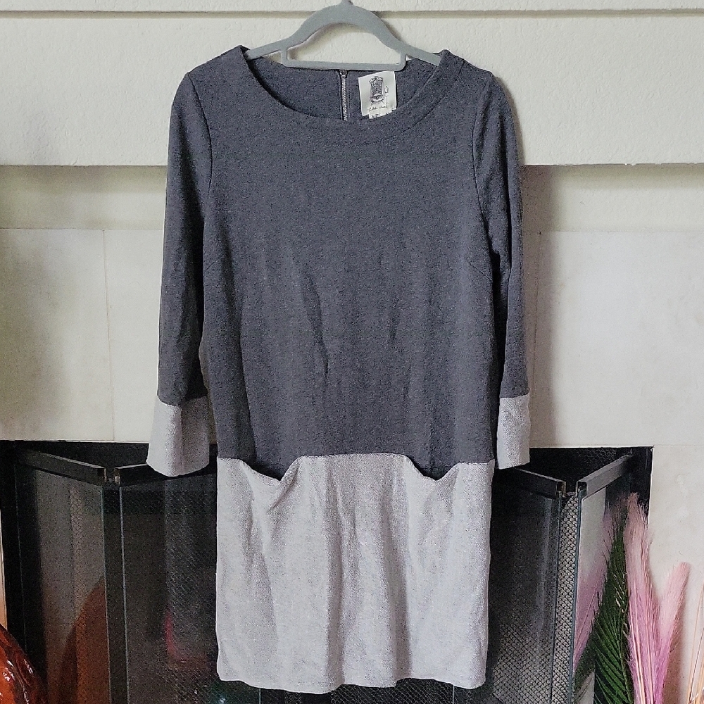 Lili's Closet Two-Toned Tunic Shirt Dress, Size M